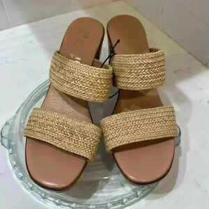 Mariela Italian Tan Sandals with Heels NEW